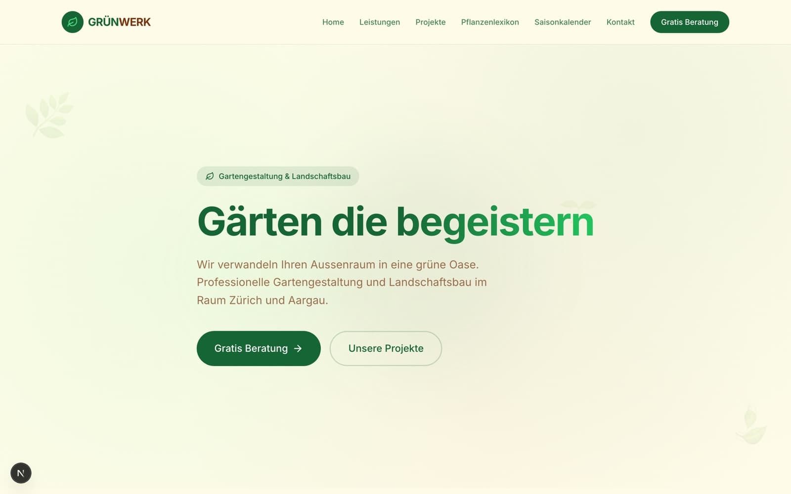Werkraum website template preview