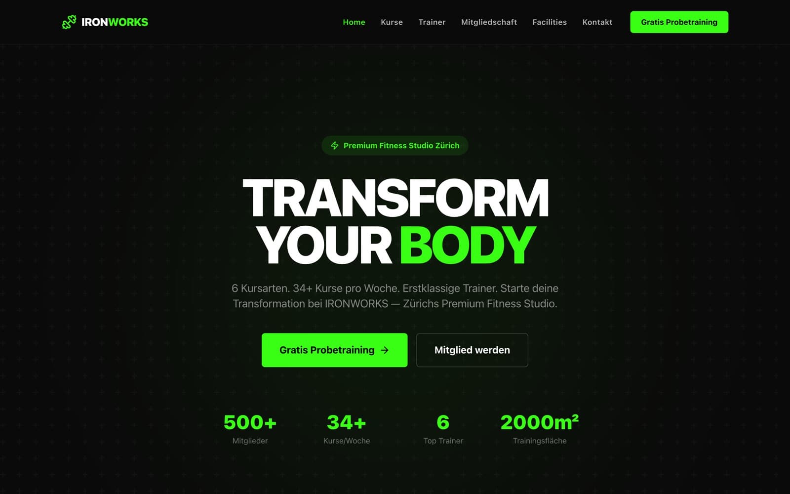 Momentum website template preview